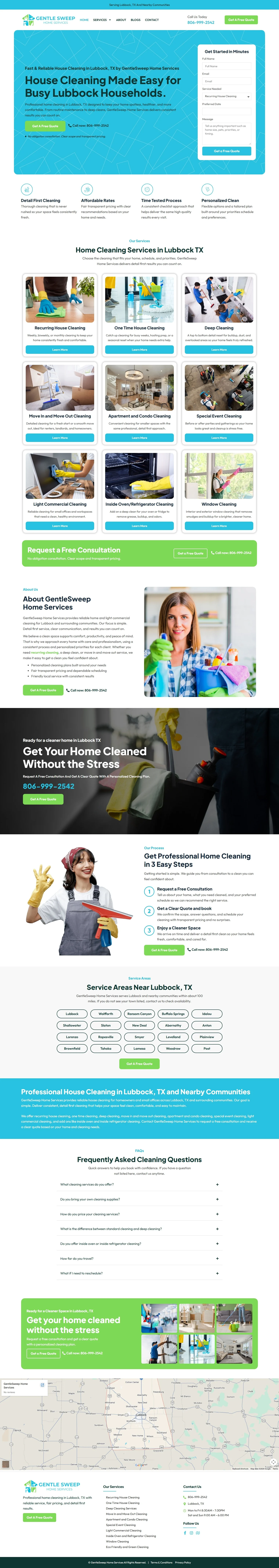 GentleSweep website on desktop
